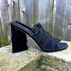 Sam Edelman Laurette black triangle heel mules 9 1/2